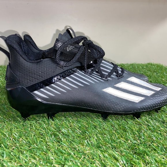 Adidas Adizero Football Cleats Sample Black Silver Metallic Men’s Size 9 EH2707 main image 5